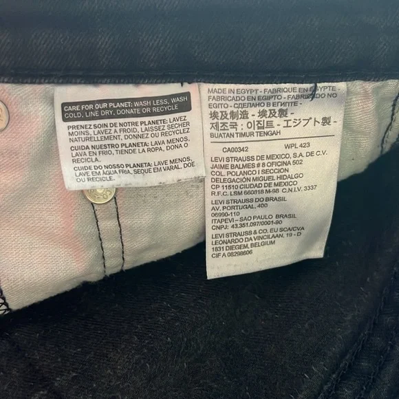 Levi’s 512™ SLIM TAPER FIT MEN'S JEANS BLACK 30/30 - Picture 5 of 5